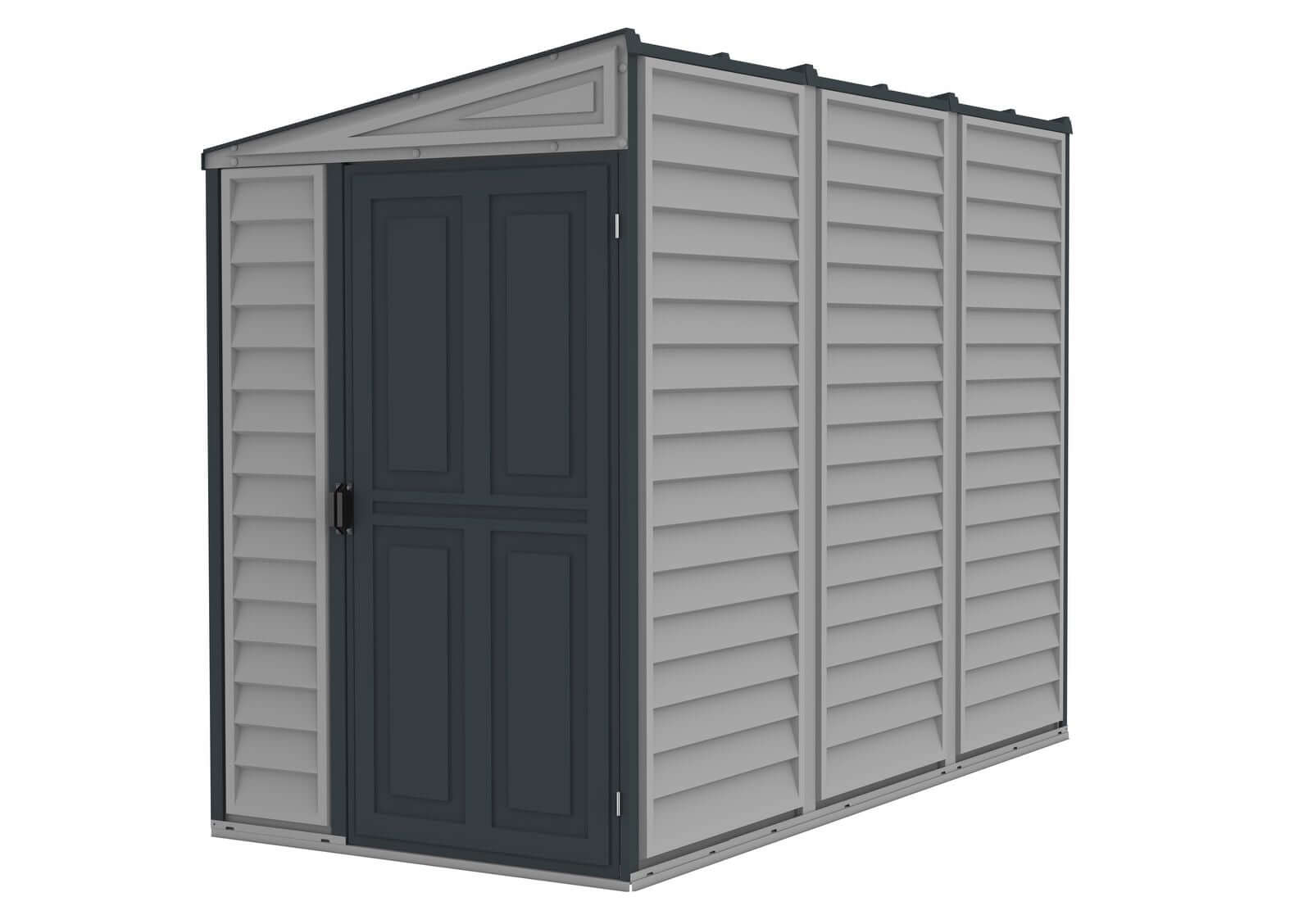 【中古】SSUPD MESHROOM S GRAY + 別売り3cmアルミ脚 Duramax 4x8 SideMate Plus w/Foundation 36625 Vinyl Shed